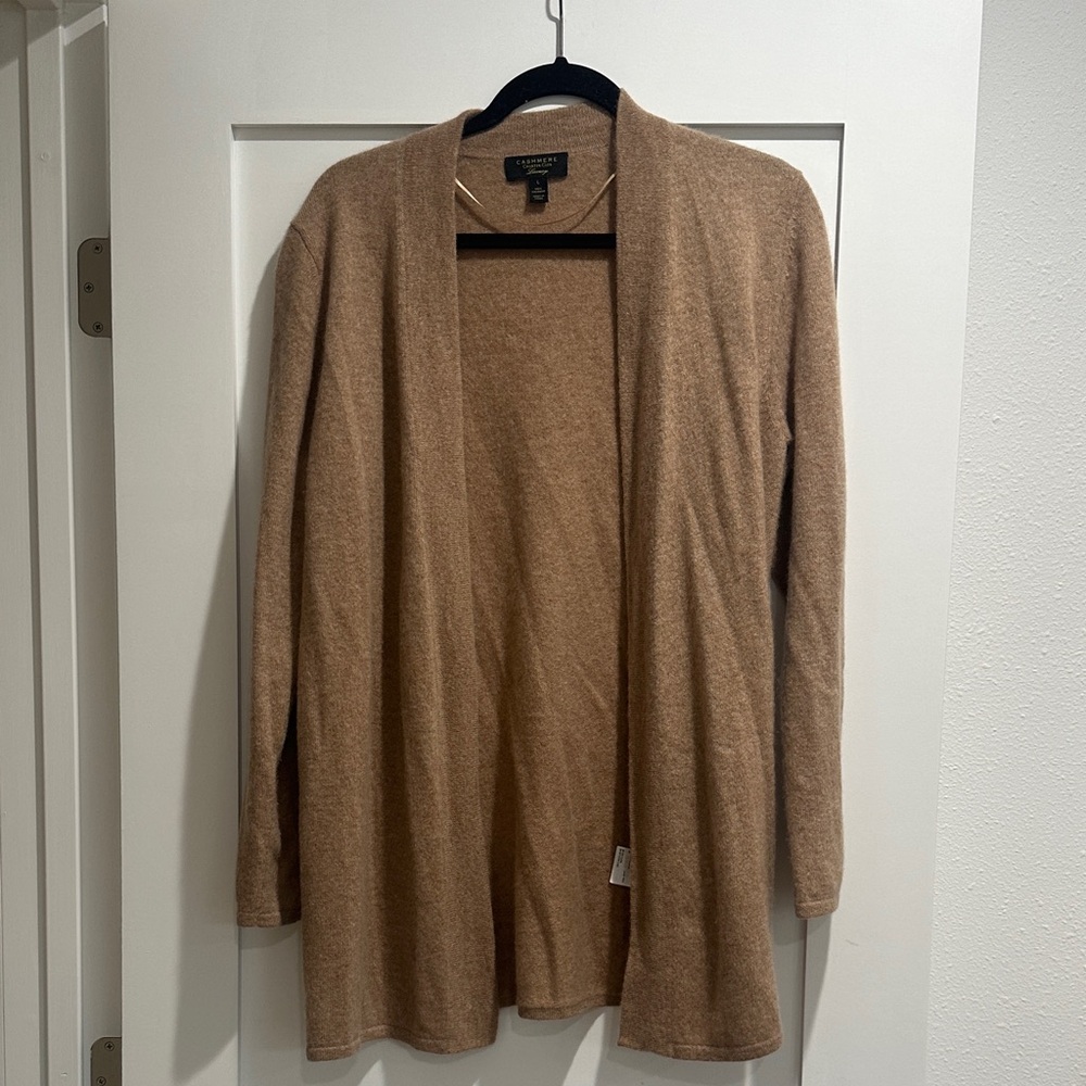 VGUC~Charter Club Cashmere~ Camel Long Open Sweater
